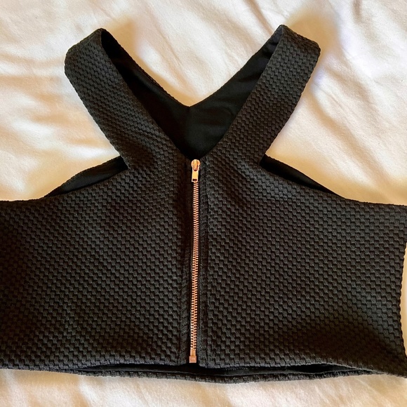 Nookie Black Sexy Cropped Knit Top and Pencil Skirt in size 10 - Picture 2 of 8